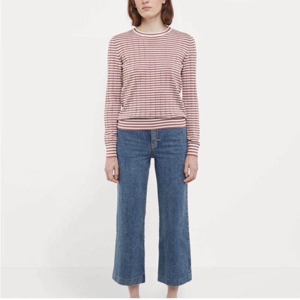 APC Paris Annabelle stripes sweater cotton silk cashmere